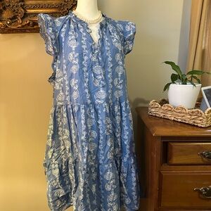 Blue Floral Sun Dress